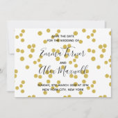 Hochzeit Speichern Sie das Datum Modernes Gold Con Save The Date (Vorderseite)