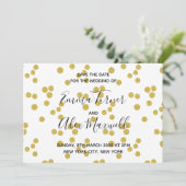 Hochzeit Speichern Sie das Datum Modernes Gold Con Save The Date (Stehend Vorderseite)