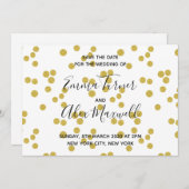 Hochzeit Speichern Sie das Datum Modernes Gold Con Save The Date (Vorne/Hinten)