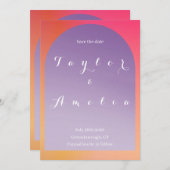 Hochzeit speichern Sie das Datum Ombre Boho Arch Save The Date (Vorne/Hinten)
