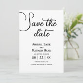 Hochzeit speichern Sie das Datum Paris Eiffelturm, Einladung (Stehend Vorderseite)