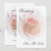 Hochzeit speichern Sie das Datum Pfirsichfarben-Ro Save The Date (Vorne/Hinten)
