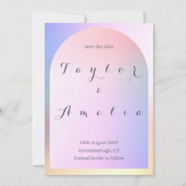 Hochzeit speichern Sie das Datum Pink Lilac Ombre  Save The Date