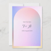 Hochzeit speichern Sie das Datum Pink Lilac Ombre  Save The Date (Rückseite)