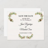 Hochzeit Speichern Sie das Datum PostCard Save The Date (Vorne/Hinten)