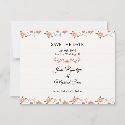 Hochzeit Speichern Sie das Datum PostCard Save The Date (Vorderseite)