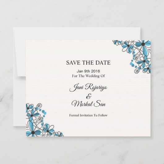 Hochzeit Speichern Sie das Datum PostCard Save The Date (Vorderseite)