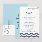 Hochzeit Speichern Sie das Datum Postkarte - Nauti (Vorne/Hinten)