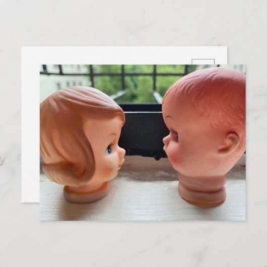 Hochzeit Speichern Sie das Datum Postkarte Retro P (Vorne/Hinten)