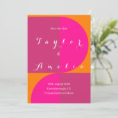 Hochzeit Speichern Sie das Datum Retro Abstrakt ro Save The Date (Stehend Vorderseite)