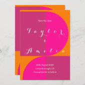 Hochzeit Speichern Sie das Datum Retro Abstrakt ro Save The Date (Vorne/Hinten)