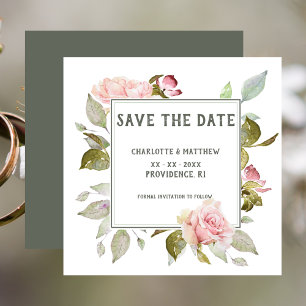 Hochzeit speichern Sie das Datum Rosen. Save The Date