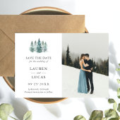 Hochzeit speichern Sie das Datum Rustikale Pinienb Save The Date