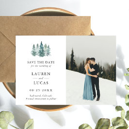 Hochzeit speichern Sie das Datum Rustikale Pinienb Save The Date