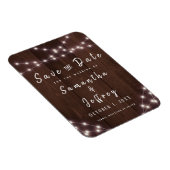 Hochzeit speichern Sie das Datum rustikale String  Magnet (Rechte Seite)