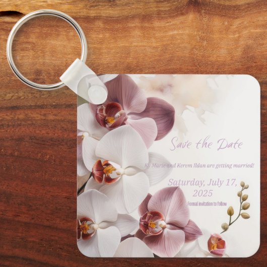 Hochzeit Speichern Sie das Datum Schlüsselanhänger (Vorderseite)