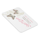 Hochzeit speichern Sie das Datum Schmetterlinge ro Magnet (Rechte Seite)