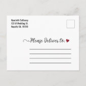 Hochzeit Speichern Sie das Datum September 2023 Ka Einladungspostkarte (Rückseite)