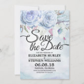 Hochzeit speichern Sie das Datum Wasserfarbe Blume Save The Date (Vorderseite)