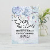 Hochzeit speichern Sie das Datum Wasserfarbe Blume Save The Date (Stehend Vorderseite)