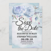 Hochzeit speichern Sie das Datum Wasserfarbe Blume Save The Date (Vorne/Hinten)