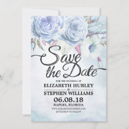 Hochzeit speichern Sie das Datum Wasserfarbe Blume Save The Date