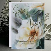 Hochzeit speichern Sie das Datum Wasserfarben Rose Einladung