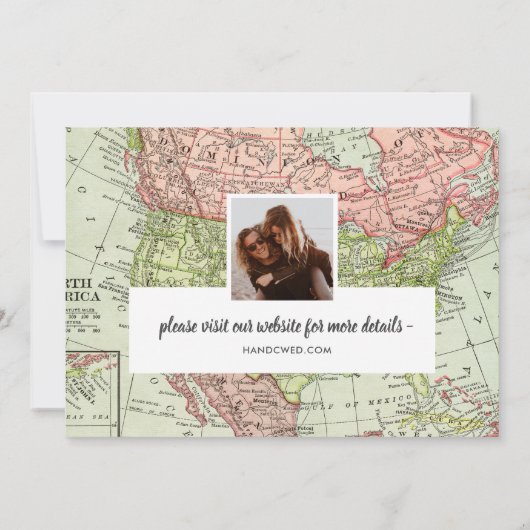 Hochzeit Speichern Sie das Foto 2 Das Abenteuer be Einladung (Rückseite)