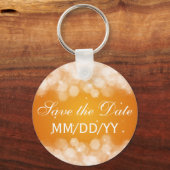Hochzeit speichern Sie das Party Datum sparkle Ora Schlüsselanhänger (Vorderseite)