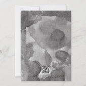 Hochzeit Speichern Sie den Date QR Code schwarz un Einladung (Rückseite)