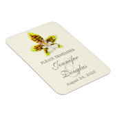 Hochzeit speichern Sie den Datums-Orchideen-Magnet Magnet (Rechte Seite)
