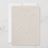 Hochzeit speichern Sie den Datumskalender am Meer Einladung (Rückseite)