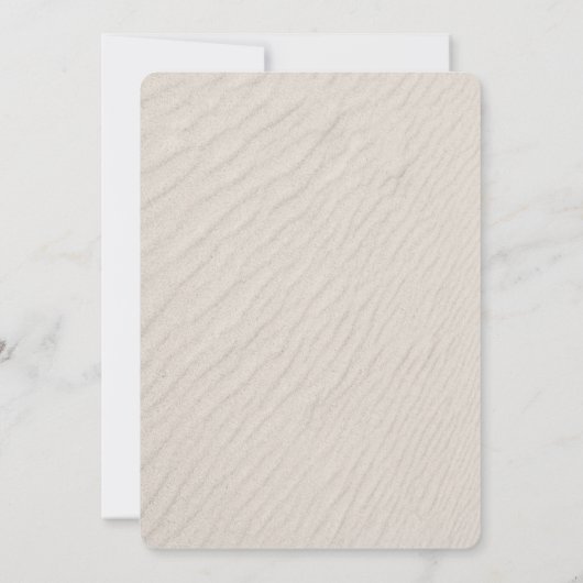 Hochzeit speichern Sie den Datumskalender am Meer Einladung (Rückseite)