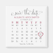 Hochzeit Speichern Sie den Minimalistischen Datums Magnet (Vorne)