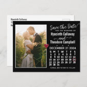 Hochzeit Speichern Sie den Termin Dezember 2024 Ca Einladungspostkarte (Vorne/Hinten)