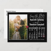 Hochzeit Speichern Sie den Termin November 2022 Ka Einladungspostkarte (Vorne/Hinten)