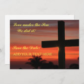 Hochzeit Speichern Sie die Ankündigung Christlich (Vorne/Hinten)