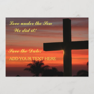 Hochzeit Speichern Sie die Ankündigung Christlich