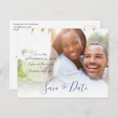 Hochzeit Speichern Sie die Datum Ankündigung benut Postkarte (Vorne/Hinten)