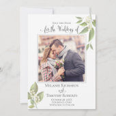 Hochzeit Speichern Sie die Datumsanzeige Grüne Ele Save The Date (Vorderseite)