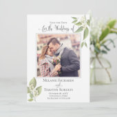 Hochzeit Speichern Sie die Datumsanzeige Grüne Ele Save The Date (Stehend Vorderseite)