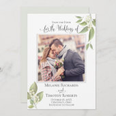 Hochzeit Speichern Sie die Datumsanzeige Grüne Ele Save The Date (Vorne/Hinten)