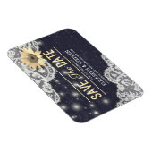 Hochzeit speichern Sie die Datumsgrenze Sonnenblum Magnet (Rechte Seite)