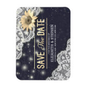 Hochzeit speichern Sie die Datumsgrenze Sonnenblum Magnet (Vertikal)