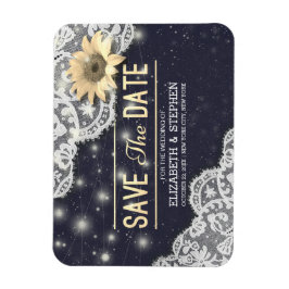 Hochzeit speichern Sie die Datumsgrenze Sonnenblum Magnet