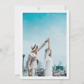 Hochzeit Speichern Sie die Datumskarte mit Foto-Ei Einladung (Vorderseite)