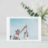 Hochzeit Speichern Sie die Datumskarte mit Foto-UA RSVP Karte (Stehend Vorderseite)