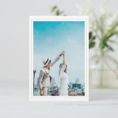 Hochzeit Speichern Sie die Datumskarte mit Foto-UA RSVP Karte (Stehend Vorderseite)