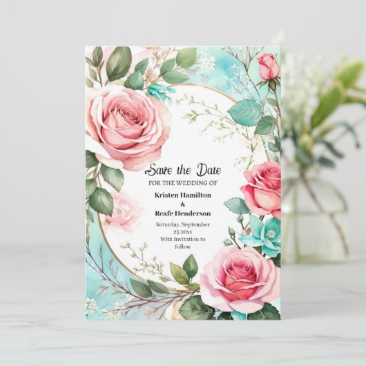 Hochzeit Speichern Sie die Datumskarte Save The Date (Stehend Vorderseite)