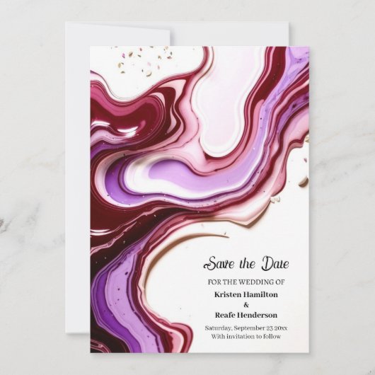 Hochzeit Speichern Sie die Datumskarte Save The Date (Vorderseite)